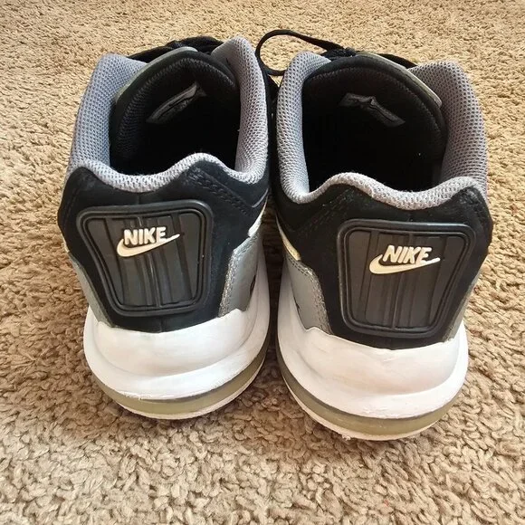 Nike Air Monarch IV Mens 9.5 Black White Training Shoes Sneakers BV1171-001 - Picture 3 of 9